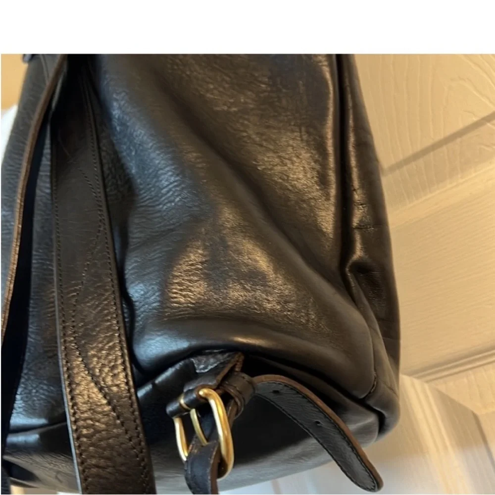 💚 Zona New York leather Black travel bag backpack🩷💚🩷